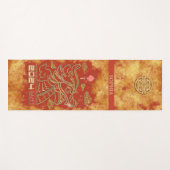 Aangepaste naam Rood Goud Chinees Nieuwjaar van de Yogamat (Voorkant (horizontaal))