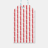 Aangepaste naam | Rood & Roze Strepen | Vrolijk ke Cadeaulabel (Achterkant)