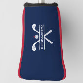Aangepaste naam Rood Wit Blauw Golfheadcover (Draai 90)