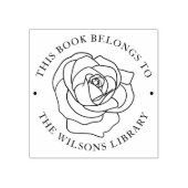 Aangepaste naam Roos Bloemenboek behoort tot Rubberstempel (Afrduk)