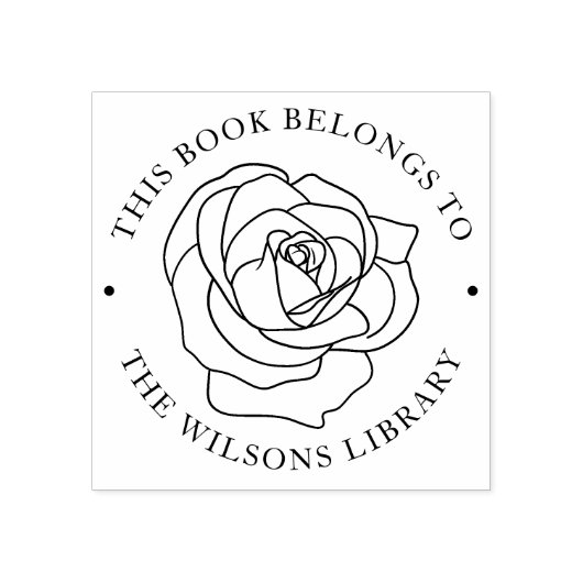 Aangepaste naam Roos Bloemenboek behoort tot Rubberstempel (Afrduk)