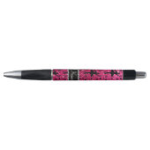 Aangepaste naam roos roze glitter ballerinas pen (Voorkant)