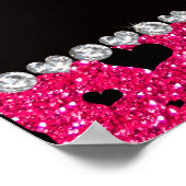 Aangepaste naam roos roze glitter gymnastiek poster (Hoek)