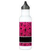 Aangepaste naam roos roze glitter gymnastiek waterfles  (Links)