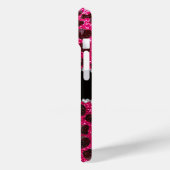 Aangepaste naam roos roze glitter leopard print Case-Mate iPhone case (Achterkant / Links)
