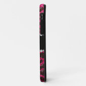 Aangepaste naam roos roze glitter leopard print Case-Mate iPhone case (Achterkant/links)