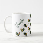 Aangepaste naam  rooster patroon koffiemok (Links)