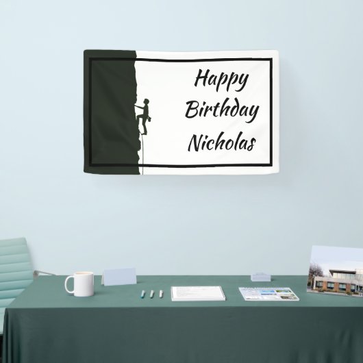 Aangepaste Naam Rotsbergklimmer Spandoek (Beurs)