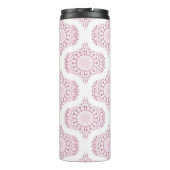 Aangepaste Naam Roze 70s Confetti Lace Mandala Thermosbeker (Achterkant)