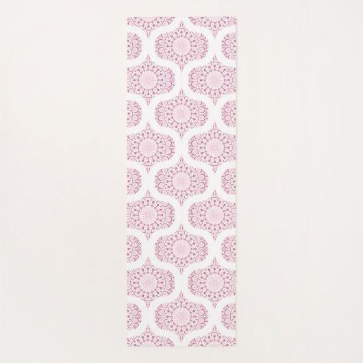 Aangepaste Naam  Roze 70s Confetti Lace Mandala Yogamat (Achterkant)