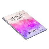 Aangepaste naam Roze Abstracte Dankbaarheid Journa Notitieboek (Rechterzijde)