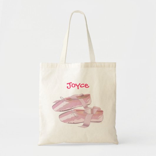 Aangepaste naam Roze ballet toont Canvas tas Sjabl (Voorkant)