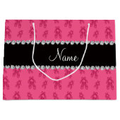 Aangepaste naam roze balletschoenen large cadeautasje (Voorkant)