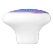 Aangepaste Naam Roze Blauw Paarse Blauwgroen Manda Keramische Knop (Zijkant)