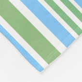 Aangepaste naam roze blauwe strepen fleece deken (Hoek)