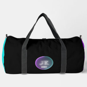 Aangepaste Naam Roze Blauwgroen Gym Bag JK 2021 Plunjezak