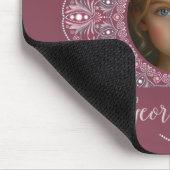 Aangepaste Naam  Roze Bloemen Mandala Foto Lijst Muismat (Hoek)