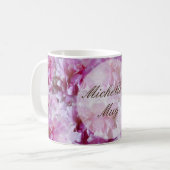 Aangepaste naam Roze Bloemen Mok (Voorkant links)