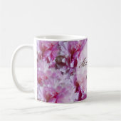 Aangepaste naam Roze Bloemen Mok (Links)