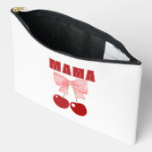 Aangepaste naam, Roze Bow en Rode Kersen Coquette Etui (Open)