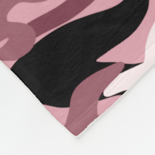Aangepaste naam  roze camouflage fleece deken (Hoek)