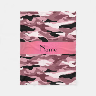 Aangepaste naam  roze camouflage fleece deken