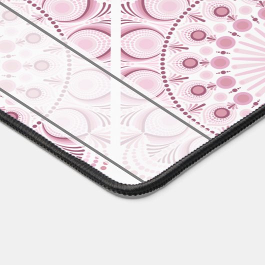 Aangepaste Naam  Roze Confetti Lace Mandala Tegel Bureaumat (Hoek)