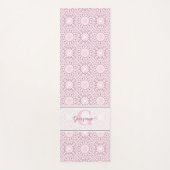 Aangepaste Naam Roze Confetti Lace Mandala Tegel Yogamat (Voorkant)