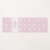 Aangepaste Naam Roze Confetti Lace Mandala Tegel Yogamat (Voorkant (horizontaal))