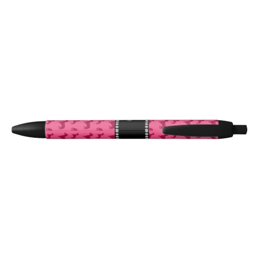 Aangepaste naam roze dachshunds zwarte inkt pen (Achterkant)