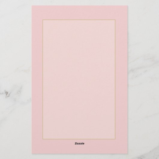Aangepaste Naam Roze en Goud Briefpapier (Achterkant)