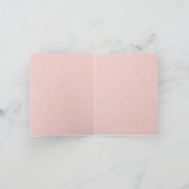 Aangepaste Naam Roze en Goud Gevouwen Notitiekaartje (Binnen)