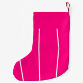 Aangepaste naam roze en wit kleine kerstsok (Achterkant)