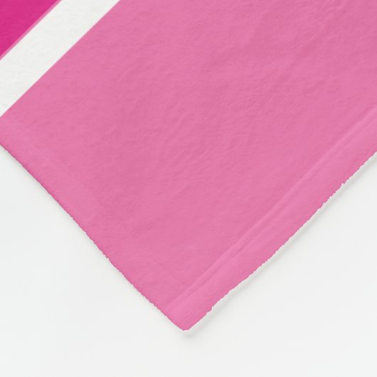 Aangepaste naam Roze en wit tennisracketpatroon Fleece Deken (Hoek)