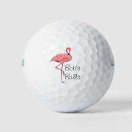Aangepaste naam Roze Flamingo Golfballen