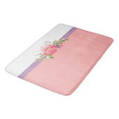 Aangepaste naam Roze Floral Badmat (Gekanteld)