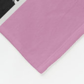 Aangepaste naam roze florale naadloos patroon fleece deken (Hoek)