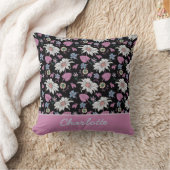 Aangepaste naam roze florale naadloos patroon kussen (Deken)