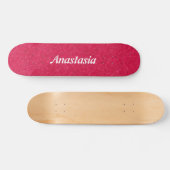 Aangepaste naam roze girly modern patroon persoonlijk skateboard (Horizontaal)