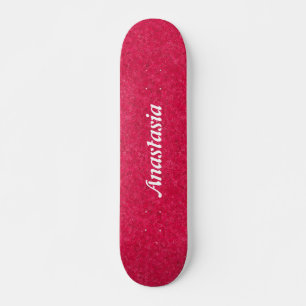 Aangepaste naam roze girly modern patroon persoonlijk skateboard
