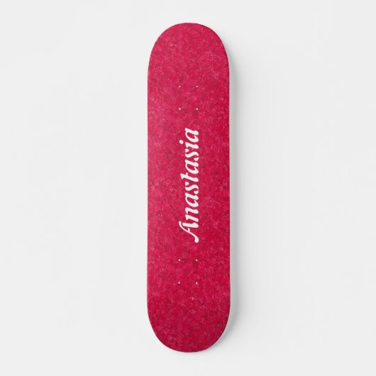 Aangepaste naam roze girly modern patroon persoonlijk skateboard (Voorkant)