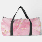 Aangepaste naam roze Glitter Agat monogram plunjez Plunjezak (Voorkant)