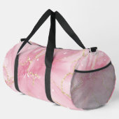 Aangepaste naam roze Glitter Agat monogram plunjez Plunjezak (Rechterhoek)