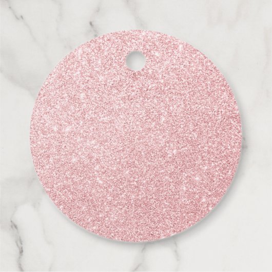 Aangepaste naam Roze glitter Sparkle Style Bedankjes Labels (Achterkant)
