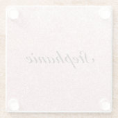 Aangepaste naam Roze glitter Sparkle Style Glazen Onderzetter (Achterkant)