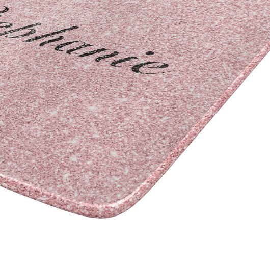 Aangepaste naam Roze glitter Sparkle Style Snijplank (Hoek)