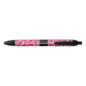 Aangepaste naam roze glittergiraffe zwarte inkt pen (Achterkant)