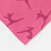 Aangepaste naam roze gymnastiek blauwe glitterster fleece deken (Hoek)