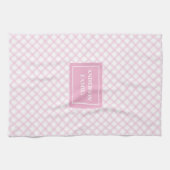 Aangepaste naam Roze Handdoek Elegante Minimalisti (Horizontaal)