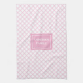 Aangepaste naam Roze Handdoek Elegante Minimalisti (Verticaal)